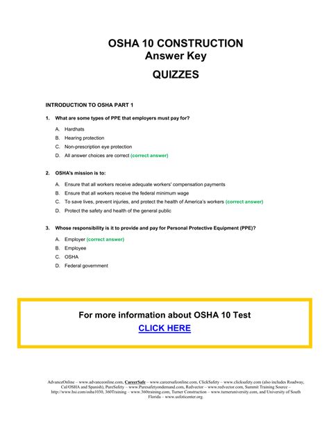 how hard is the osha 10 test|free osha 10 practice test.